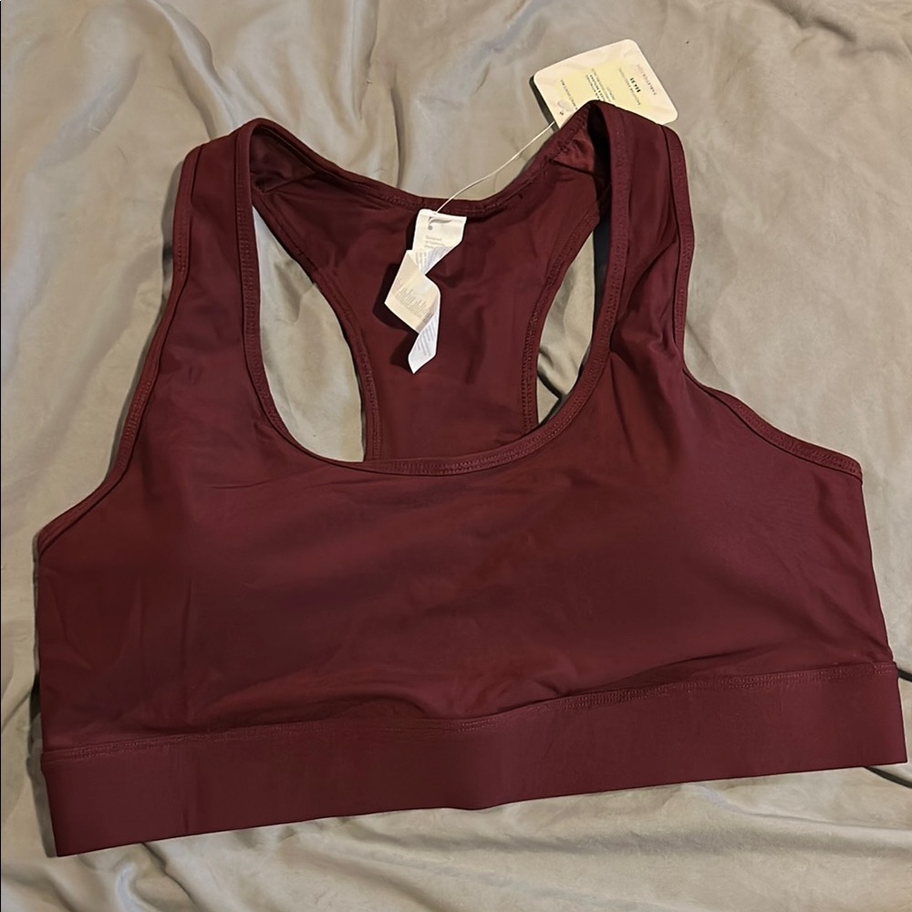 Fabletics Red Racerback Sports Bra